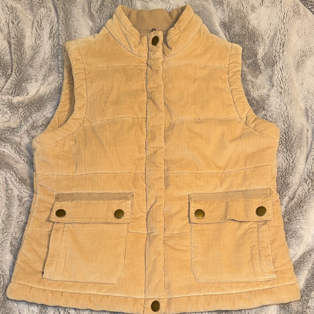 Charter Club Beige Corduroy Vest